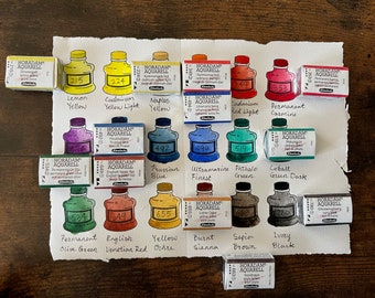 Schmincke Horadam Watercolor Full Pan: Artist Grade Individual Colors (brand new, original labels)