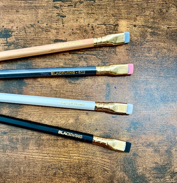 Blackwing Sampler Pencil Set in Plastic Sleeve (4 graded graphite pencils: 602, Matte, Pearl, Natural)
