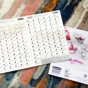 Schmincke Horadam Watercolor Classic 140 Color Dot Card Sampler Custom Re-packaging