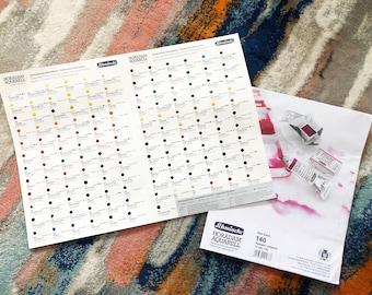 Schmincke Horadam Watercolor Classic 140 Color Dot Card Sampler Custom Re-packaging