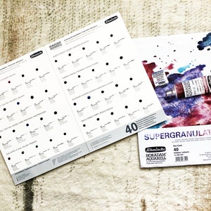 Schmincke Horadam Watercolor Super Granulation 40 Color Dot Card Sampler Custom Re-packaging
