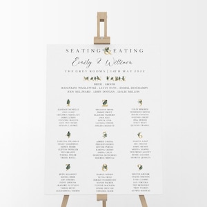 A1, A2, Tabela de assentos para casamento, Plano de assentos para casamento, Personalizado, Plano de mesa de casamento, Plano de mesa, Gráfico de assentos, Papel, Pôster, Exibição