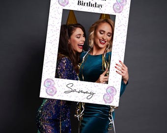 Personalised Photo Selfie Frame, Balloons, Anniversary, Selfie Board, Decoration, Photobooth Props, Custom, Cutout, Kids Party Frame