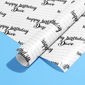 Personalised Birthday Gift Wrap, Wrapping Paper, Secret Message, Your Name, Customised, Wedding, Party, Paper, Swear Words, Offensive Adult