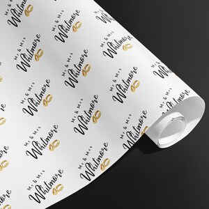 Personalised Gift Wrap, Names, Wrapping Paper, Birthday, Hearts, Customised, Wedding, Party, Engagement, Couples, Valentines, Anniversary