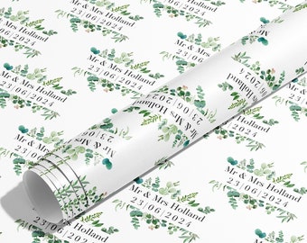 Personalisiert, Mr & Mrs, Nachname, Geschenkpapier, Geschenkpapier, Hochzeit, Party, Verlobung, Paare, Brautpaar, Jubiläum, Papier