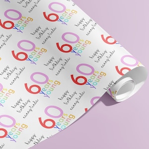 Personalised Gift Wrap, Names, Wrapping Paper, Your message, Birthday, Rainbow, Customised, Party, Couples, Valentines, Anniversary, Eco