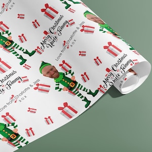 Personalised Christmas Wrapping Paper, Custom Gift Wrap, Customised Paper, Your Details, Holiday, Packing Paper, Christmas, Santa Hat, xmas