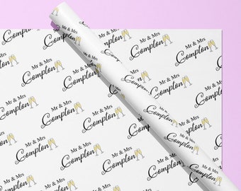 Personalizzato, Sig. e Sig.ra, Cognome, Carta da regalo, Carta da regalo, Personalizzato, Matrimonio, Festa, Fidanzamento, Coppie, Sposi novelli, Anniversario, Carta