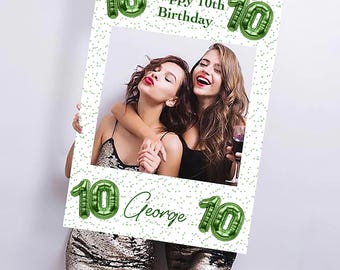 Personalised Selfie Frame, Any Age, Birthday, Selfie Board, Decoration, Balloons, Photobooth Props, Custom, Cutout kids Birthday Party Frame