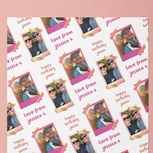Confezione regalo di compleanno personalizzata, carta da regalo, foto, il tuo nome, personalizzato, matrimonio, festa, carta, la tua età, anniversario, riciclo, eco