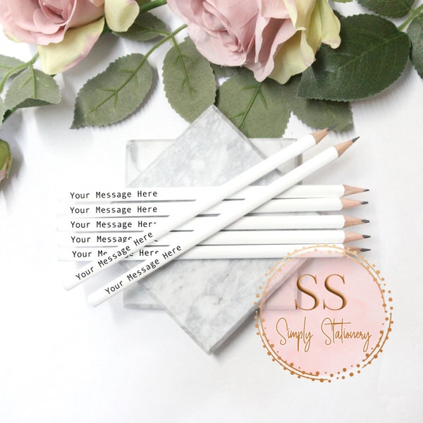 Personalised Printed Pencils, Your Logo, Small Business, Branding Promo, Stationery, Giveaway, Planner, Order Book, Your Text, Wedding