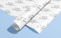 Personalised, Mr & Mrs, Surname, Wrapping Paper, Gift Wrap, Customised, Wedding, Party, Engagement, Couples, Newly Weds, Anniversary, Paper