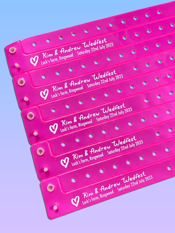 Personalised Wedding Wristbands, Hen Party, Bridesmaids, Bracelet
