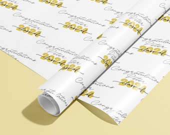 Personalised Graduation Gift Wrap, Wrapping Paper, Class, Your Name, Customised, Wedding, Party, Paper, Your Age, Anniversary, Recycle, Eco