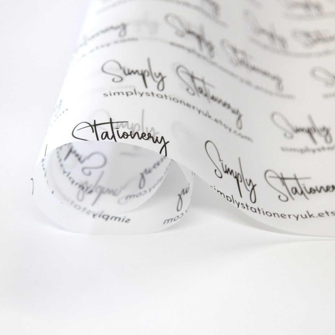Personalised Vellum Paper, Packing Paper, Branded Packaging Premium