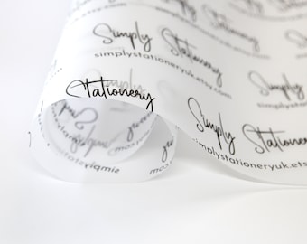 Personalisiertes Vellum Papier, Verpackungspapier, Markenverpackung Premium Vellum, Ihr Logopapier 112g/m², Kleinunternehmer, Seidenpapier, recyclebar