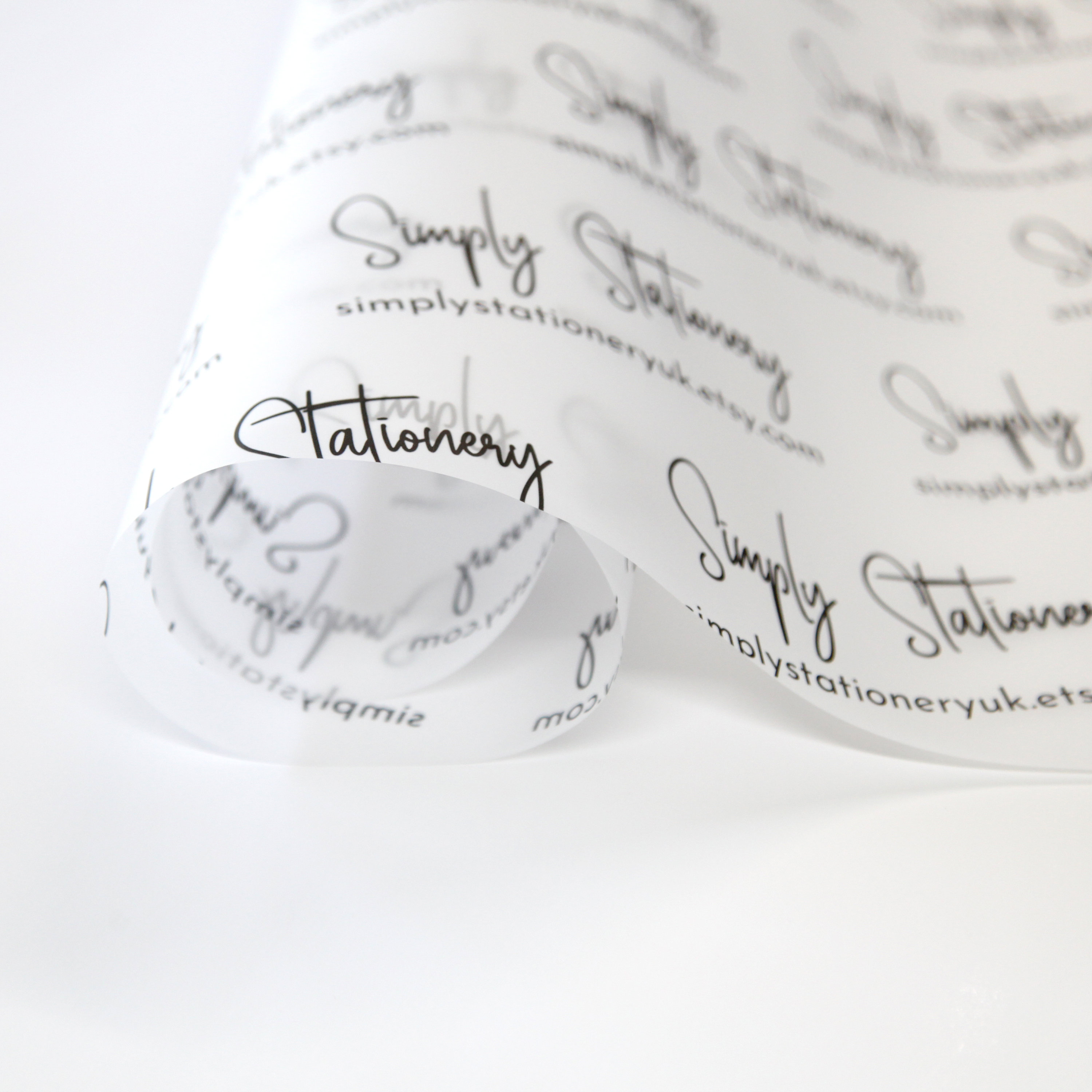 Personalisiertes Velinpapier, Verpackungspapier, Premium-Vellum mit Markenverpackung, Papier mit Ihrem Logo 112 g/m², Kleinunternehmen, Seidenpapier, recycelbar