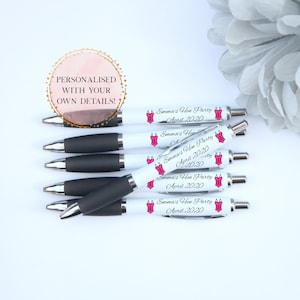 Personalised Hen Party Favour Printed Pens, Bridesmaid Gift, Maid of Honour, Mother of Bride, Bachelorette, Business, Logo, Pencil Ballpoint