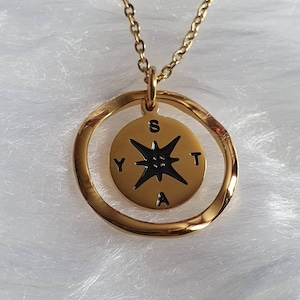 STAY - StrayKids Broken Compass Necklace (GOLD), K pop