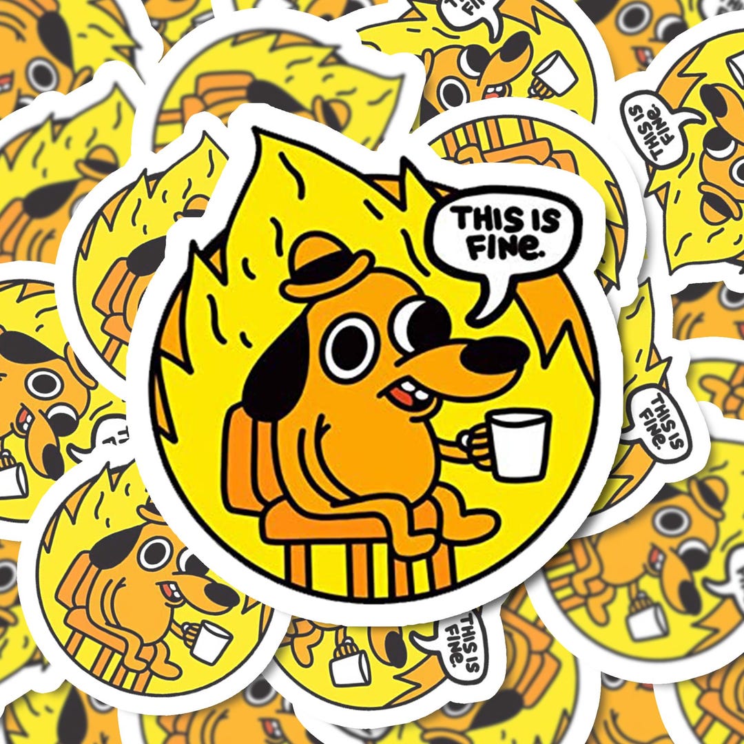 This is Fine Funny Waterproof Vinyl Sticker | Cute Laptop Decal ...