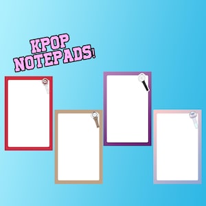 KPop 25 page Memo pads | cute notepad stationery for kpop stans | Stray Kids | Twice | ENHYPEN | BTS | Seventeen | Ateez memo note pads