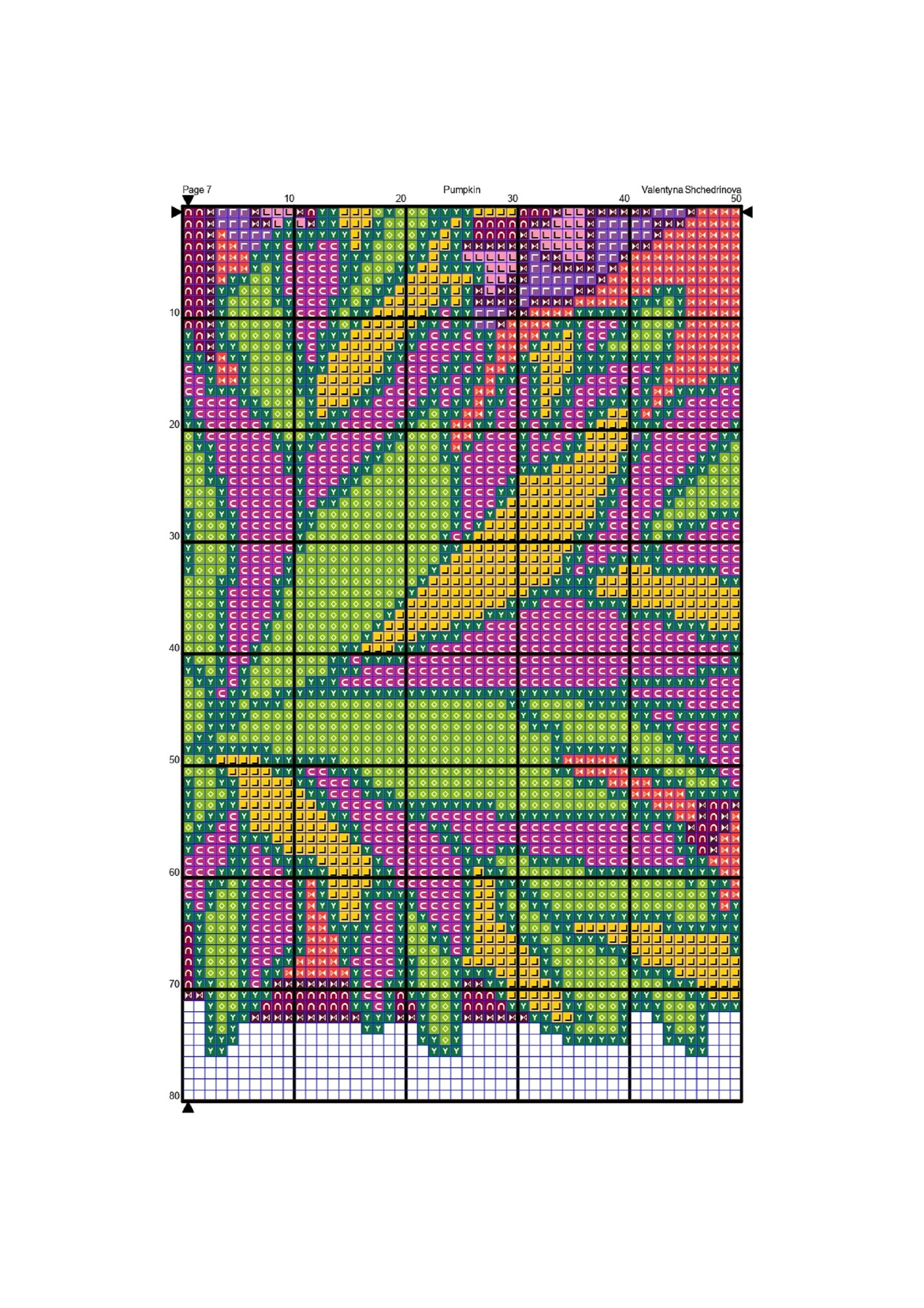Cross stitch pattern Pumpkin PDF instant download. | Etsy