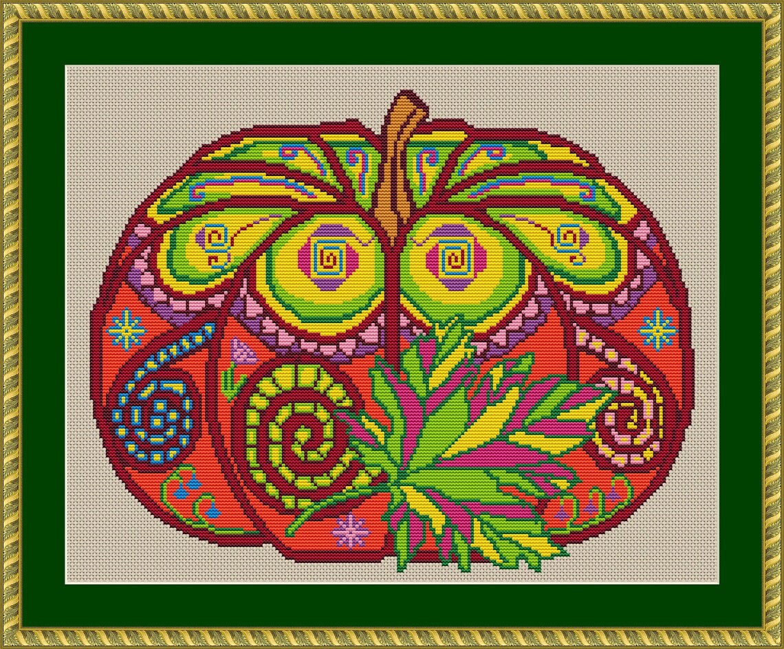 Cross Stitch Pattern Pumpkin PDF Instant Download. - Etsy