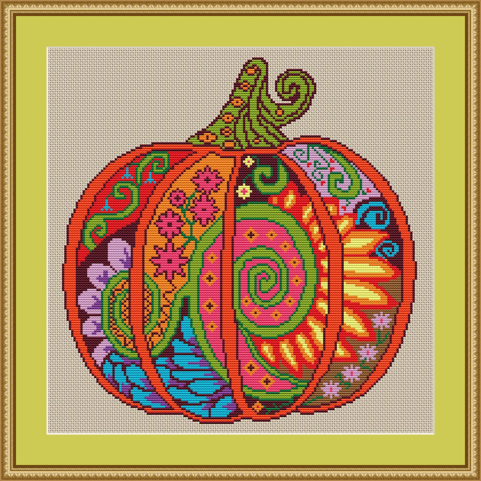 Cross Stitch Pattern Pumpkin PDF, Instant Download. Snarky Cross Stitch ...