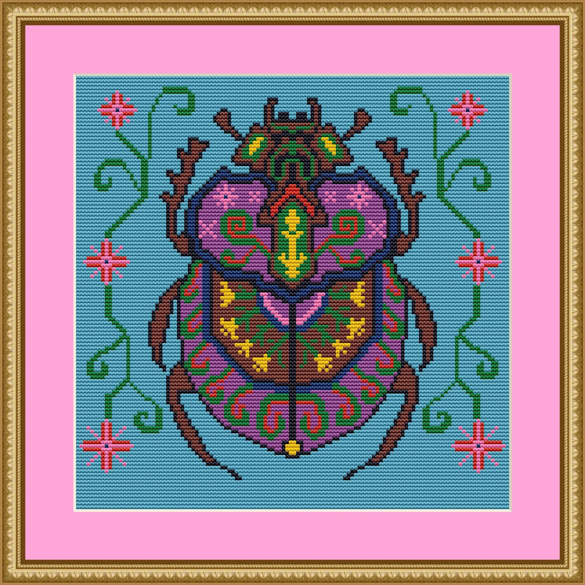 Cross stitch pattern Bug PDF instant download Antistress Etsy My first ever crossstitched embroidery