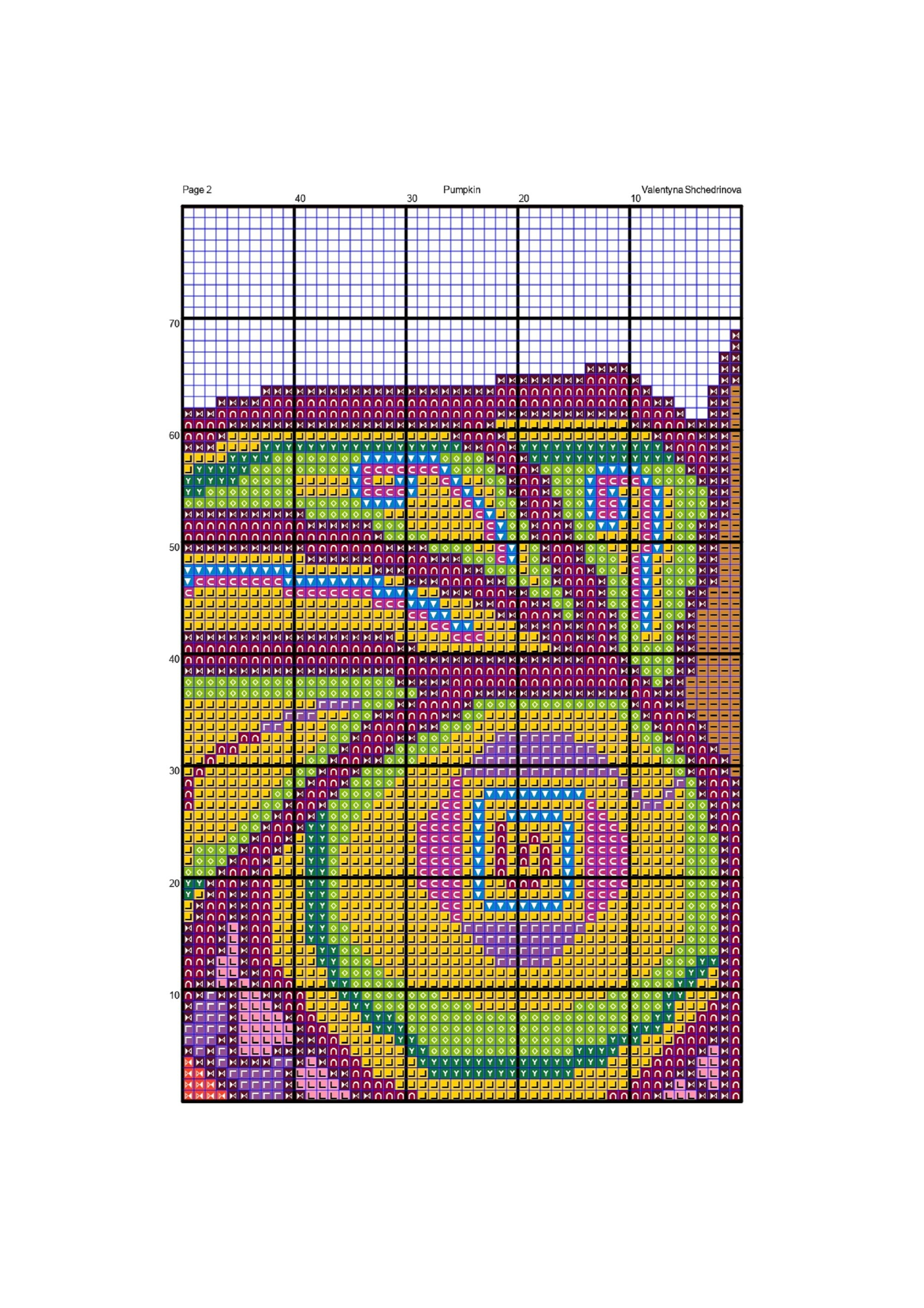 Cross Stitch Pattern Pumpkin PDF Instant Download. - Etsy