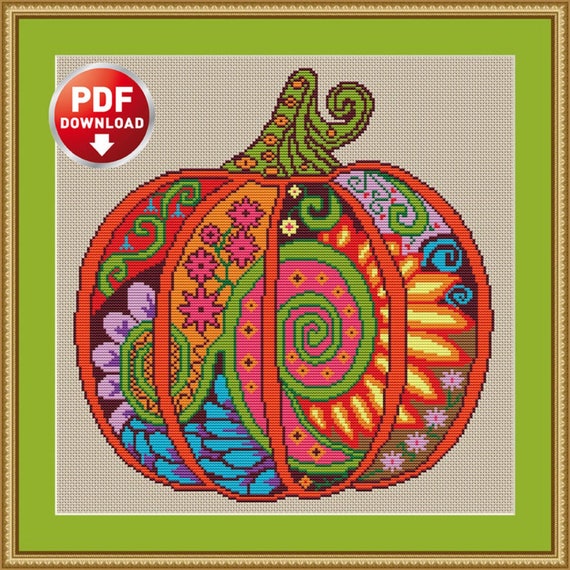 Cross Stitch Pattern Pumpkin PDF Instant Download. | Etsy