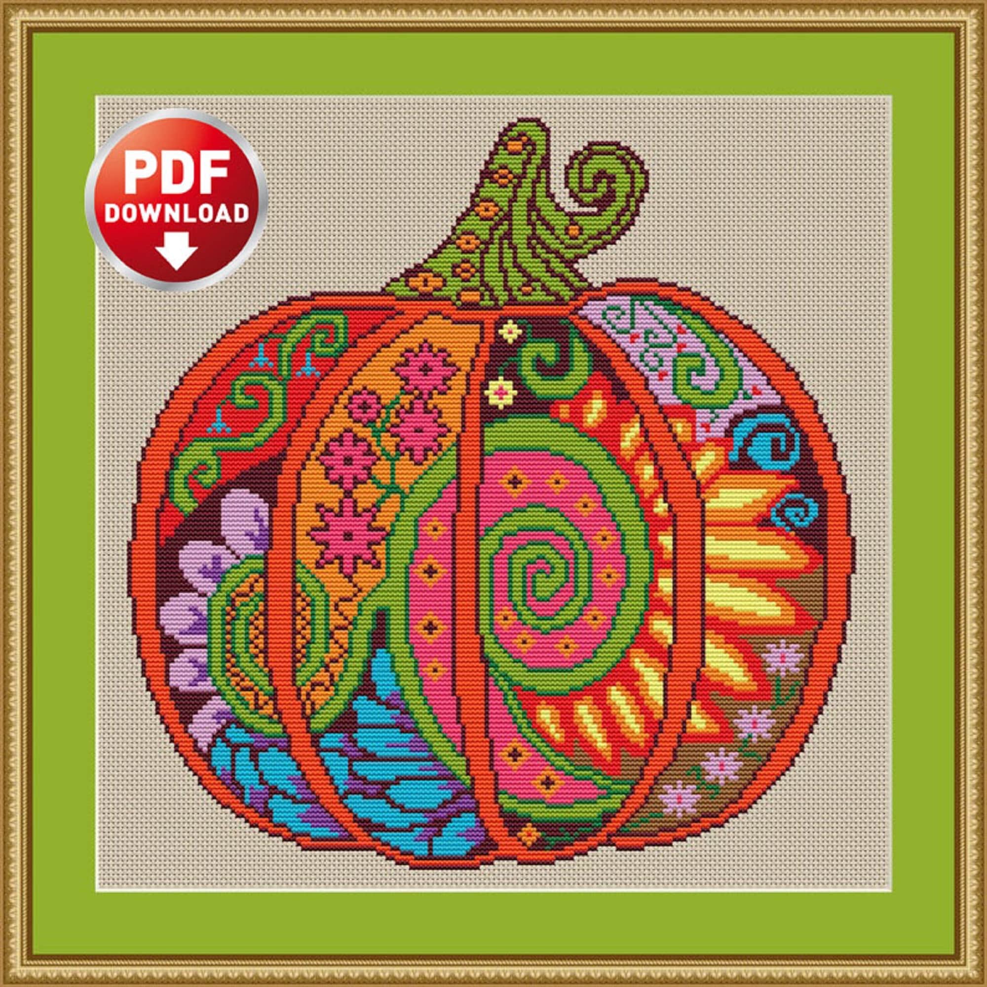 Cross Stitch Pattern Pumpkin PDF, Instant Download. Snarky Cross Stitch ...