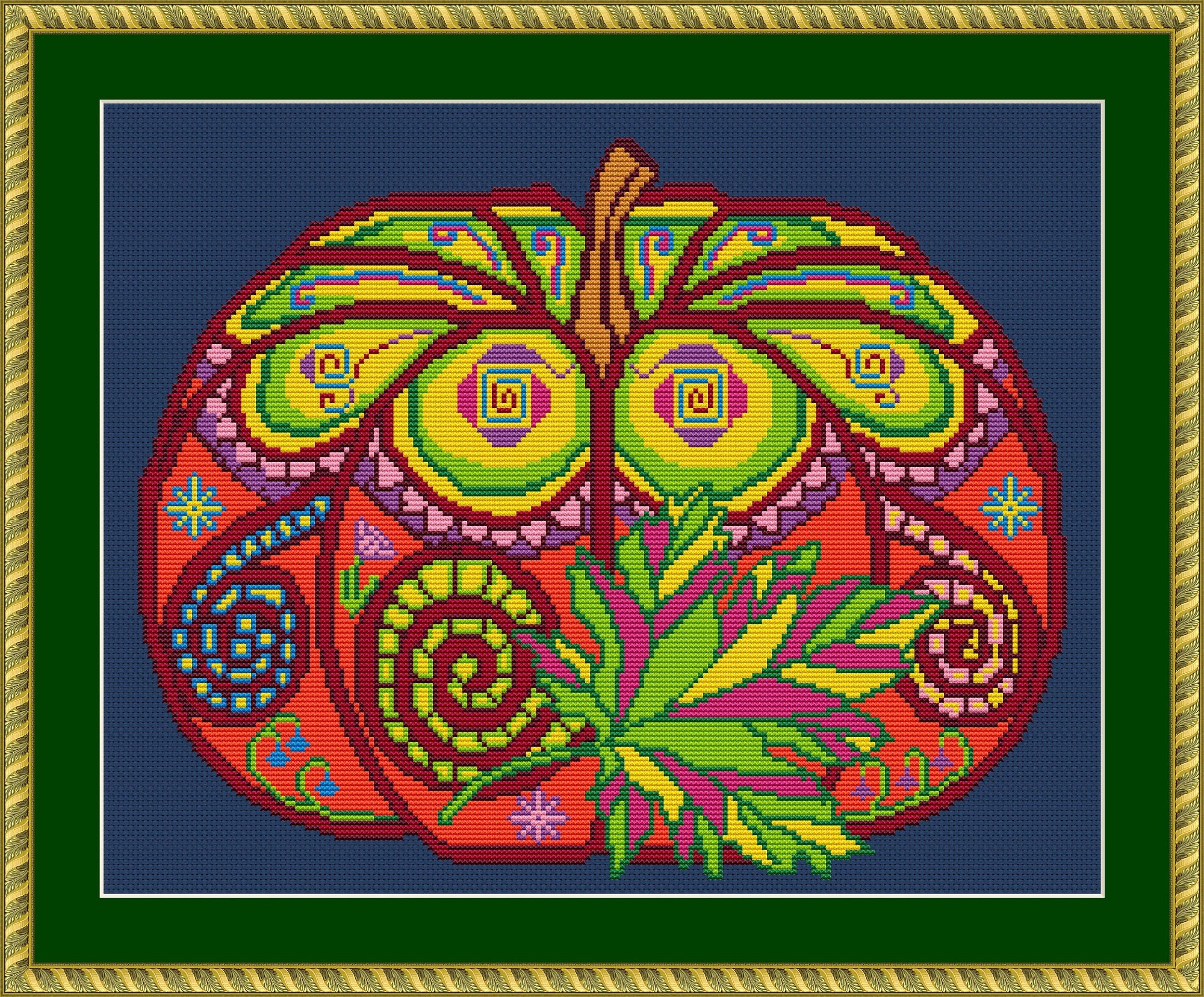 Cross Stitch Pattern Pumpkin PDF Instant Download. - Etsy