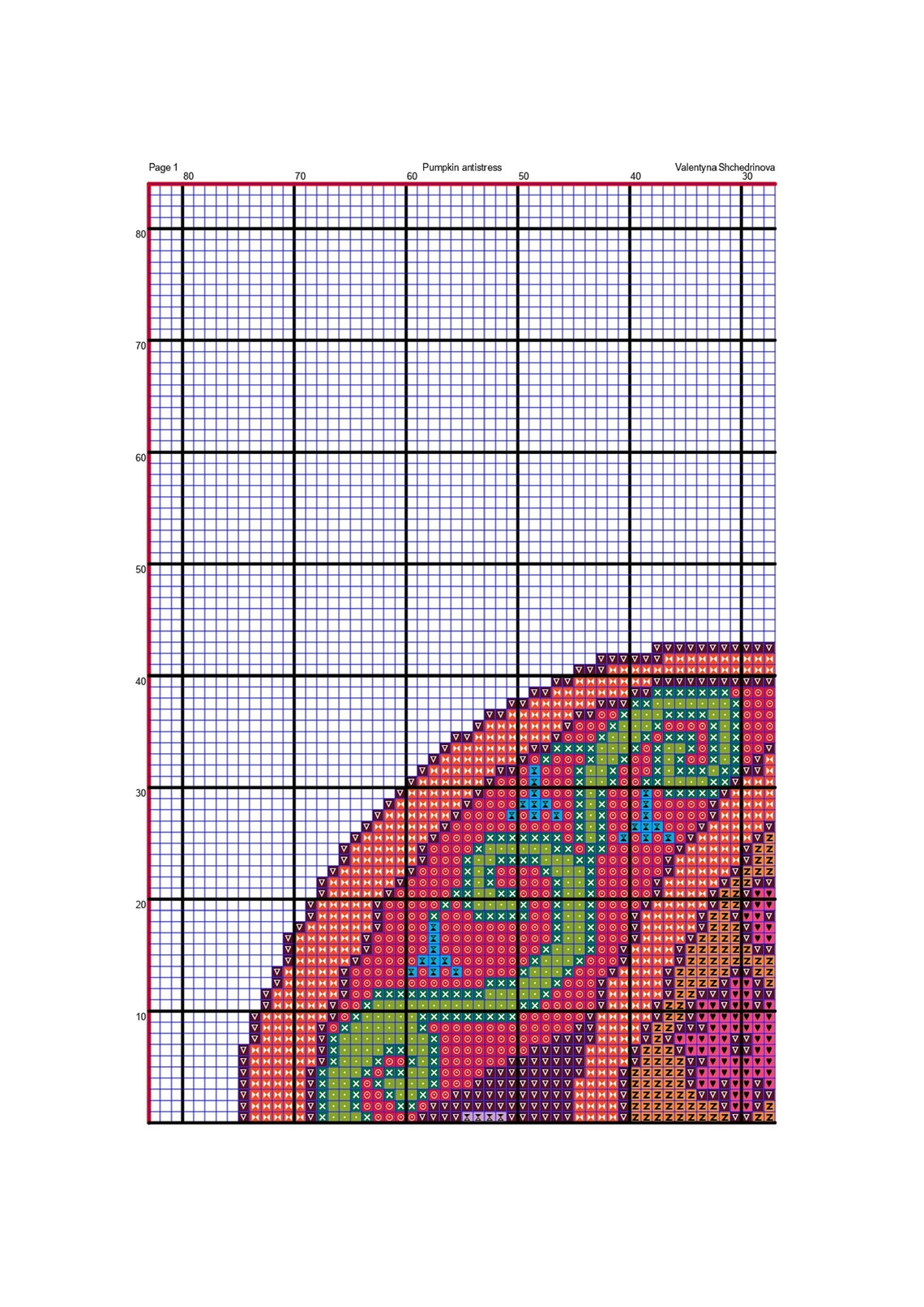 Cross Stitch Pattern Pumpkin PDF Instant Download. | Etsy