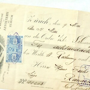 Swiss promissory note from 1899 Junk Journal material