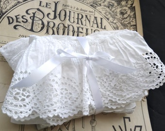 1900: Beautiful Lot of Antique White Lace, Antique Trim Junk Journal Slow Stitch Package