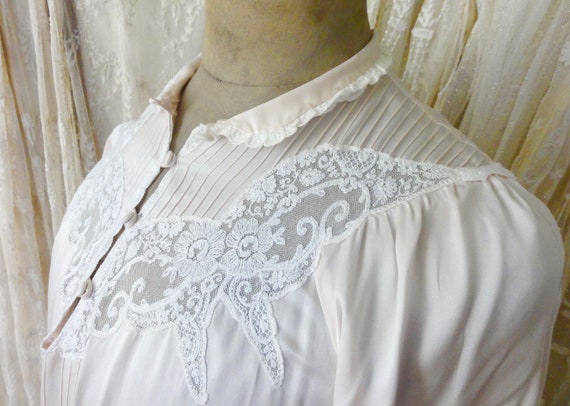 Vintage Seiden Nachhemd Lingerie Boudoir Dekoratio