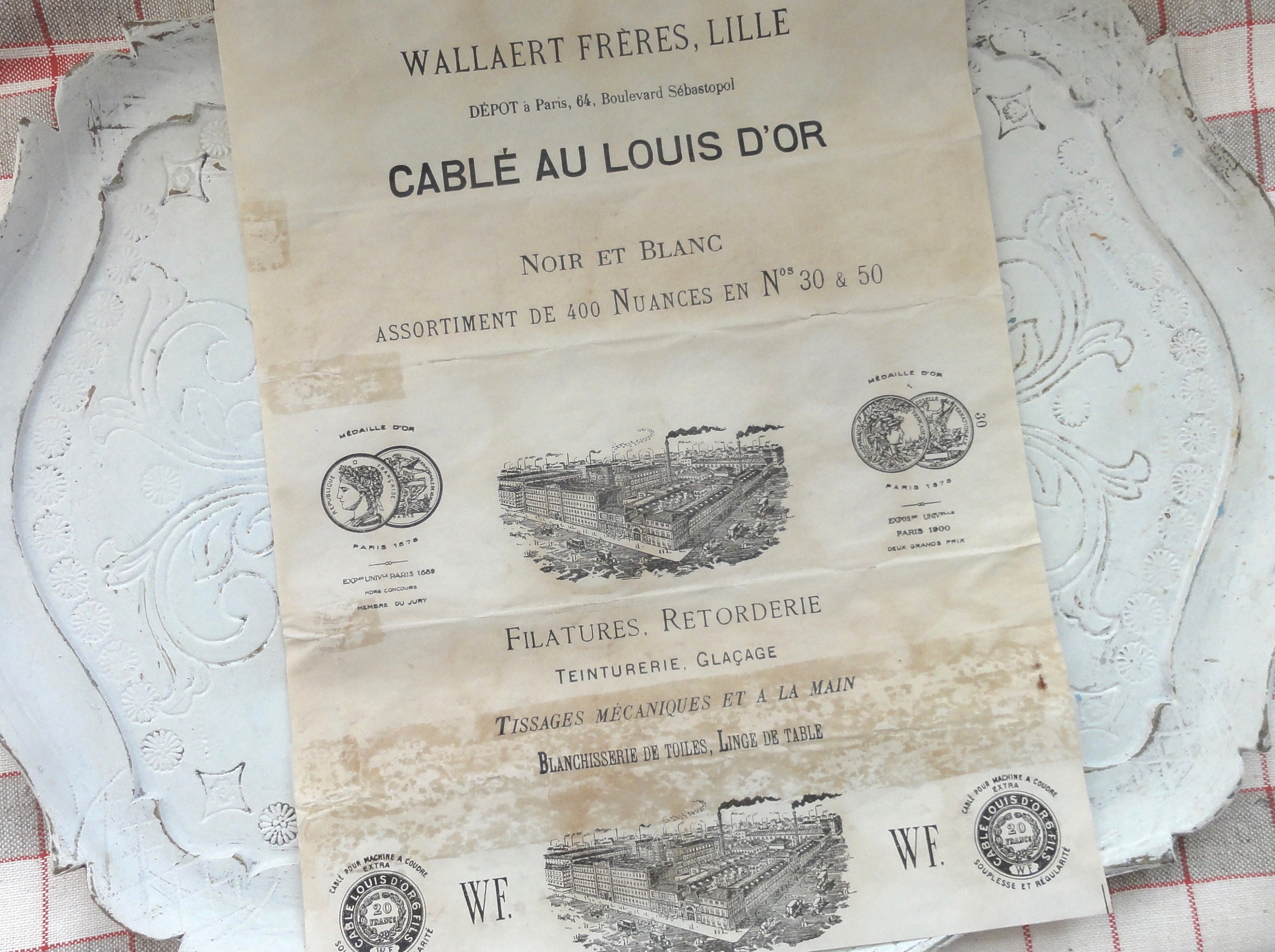 1900: LOUIS D 'OR Sewing Thread Black France 457 Meters - Etsy