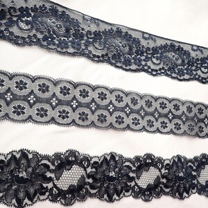 1960: Konvolut Französische Spitzenborte 15 Meter - Dessous Strumpfband Gothic Material