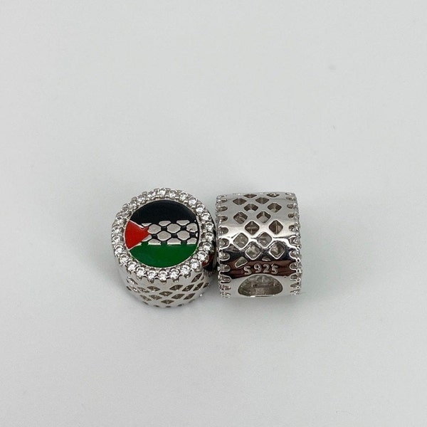 Palestine scarf charm