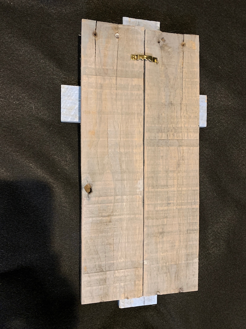 Wooden Cross in Blue and Gray