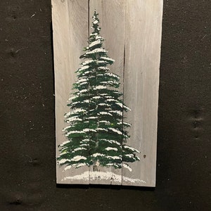 Christmas Tree in Snow Painting