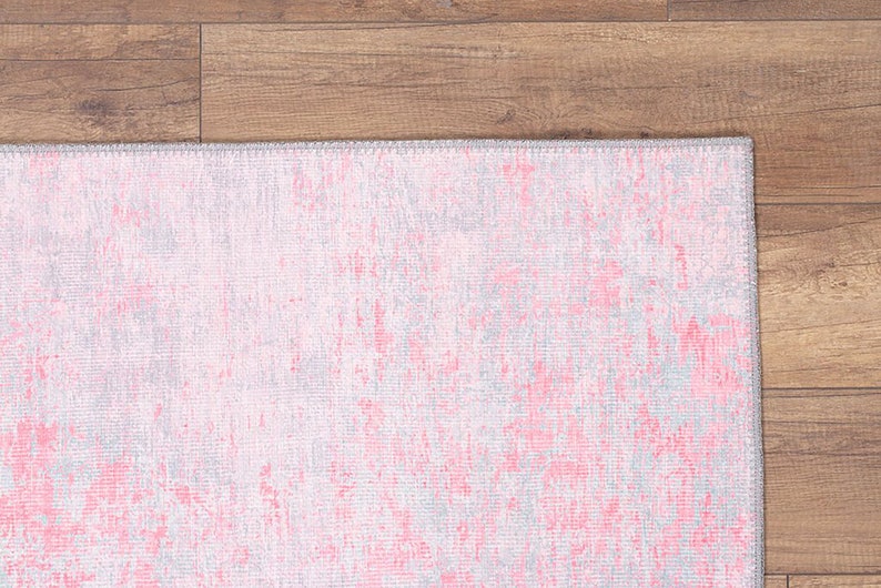 ROSSA Abstract Rug Pink Shabby Chic Modern Art Home | Etsy