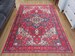 ALIN | Persian Heriz rug, Red Vintage style Geometric Oriental Faded Area rug, Bohemian Home decor, Mid-century Carpet, Fame Rugs, Teppich 