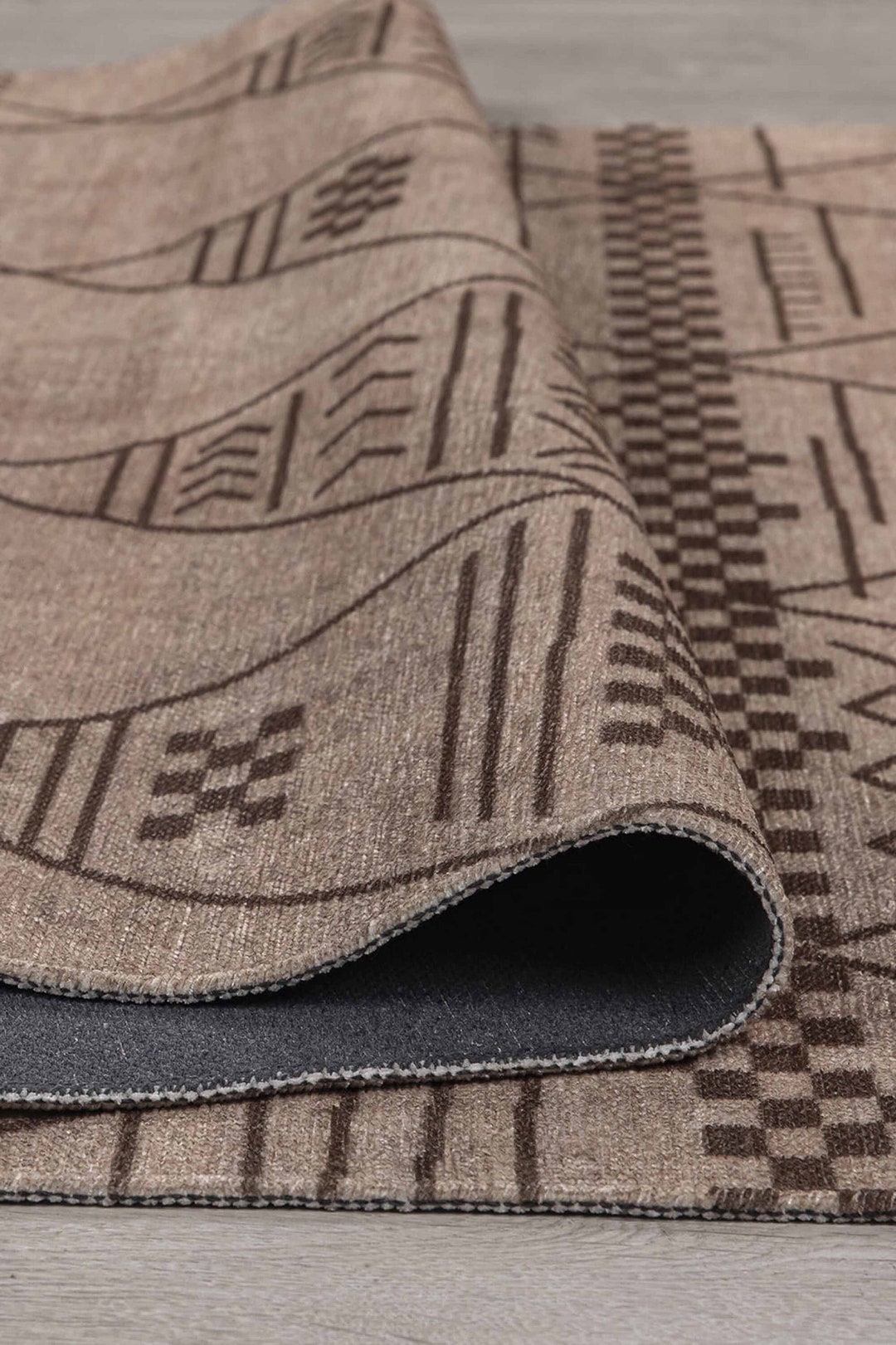 Mia Soil Moroccan Geometric Style, Natural Brown Boho Scandinavian Area ...