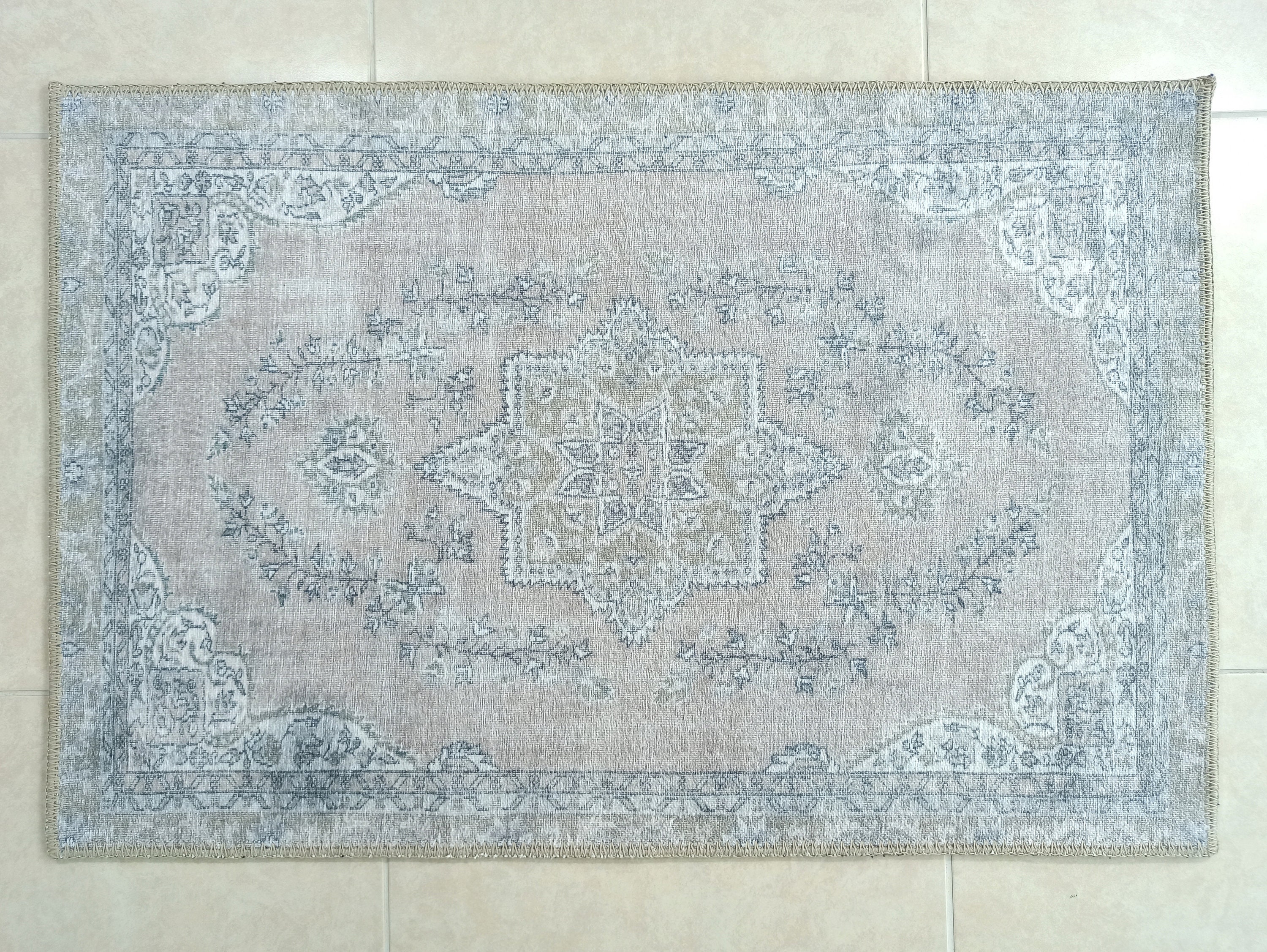 Safa Mini Turkish Rug Neutral Faded Pink Gray Oriental Etsy Ireland