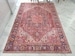 HANA | Heriz Design, Oriental rug, Persian Pattern, Antique Hand knotted look Home decor, Central Medallion Burgundy Claret Red, Pink Rugs 