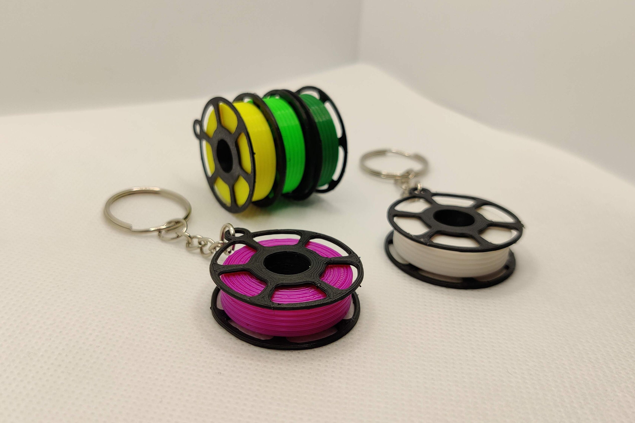 3D Printer Filament Keychain 3D Printed Gifts For Geeks Etsy