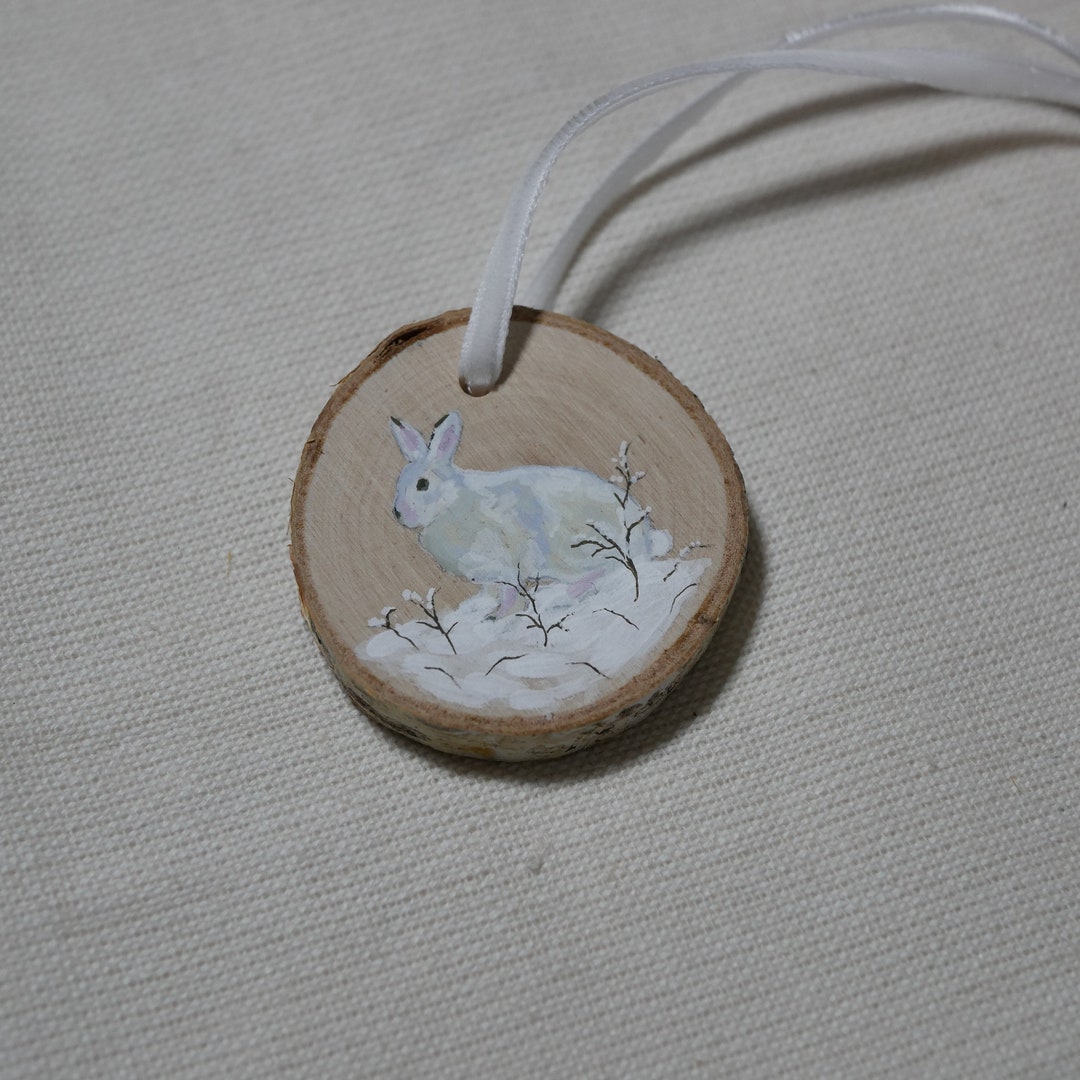Snowshoe Hare Ornament Etsy